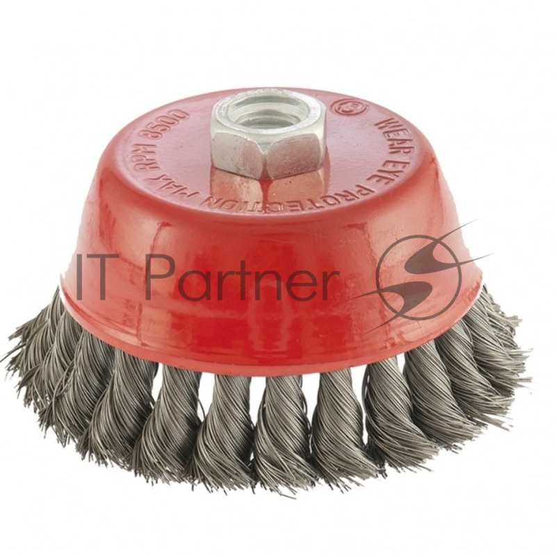 Щетка для УШМ, 100 мм, М14, Чашка, крученая проволока 0,35 мм// Matrix