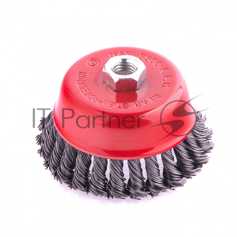 Щетка для УШМ, 100 мм, М14, Чашка, крученая проволока 0,8 мм// Matrix