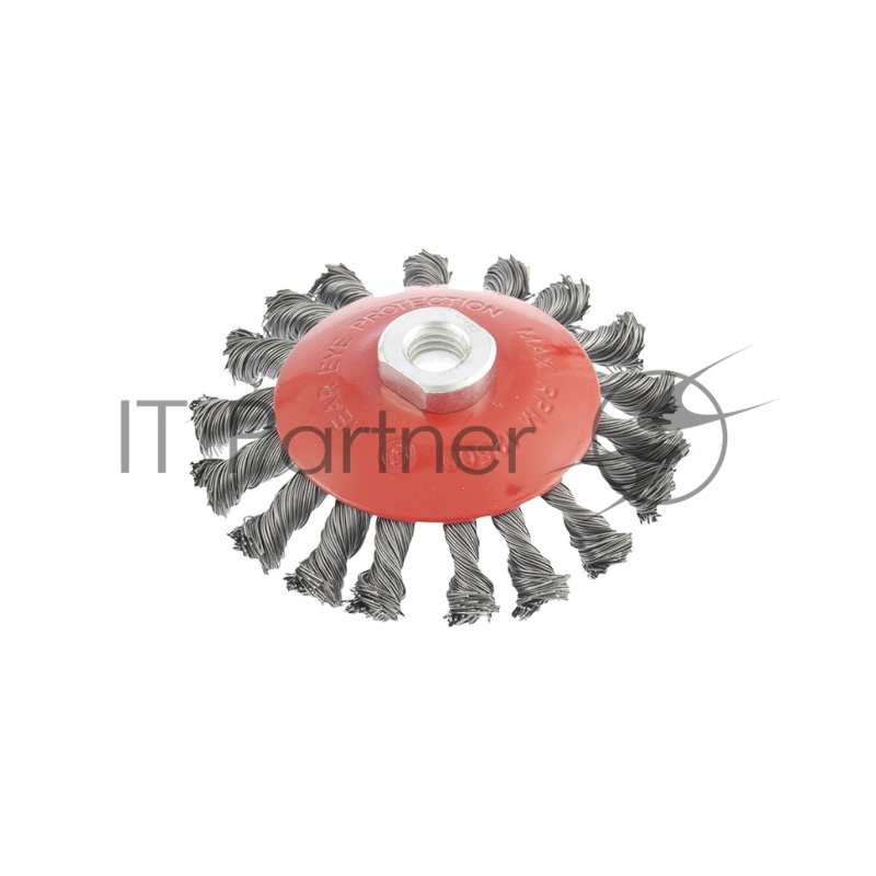 Щетка для УШМ, 115 мм, М14, Тарелка, крученая проволока 0,5 мм// Matrix