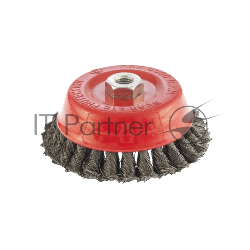 Щетка для УШМ, 125 мм, М14, Чашка, двухрядная, крученая проволока 0,35 мм// Matrix