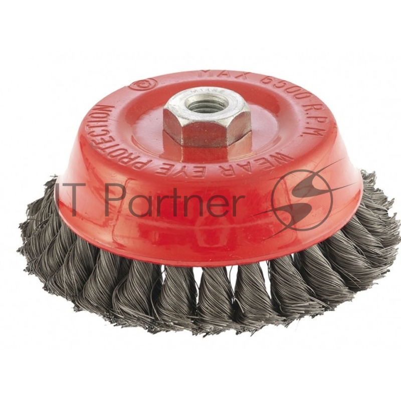 Щетка для УШМ, 125 мм, М14, Чашка, двухрядная, крученая проволока 0,35 мм// Matrix