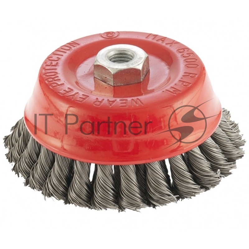 Щетка для УШМ, 125 мм, М14, Чашка, двухрядная, крученая проволока 0,5 мм// Matrix