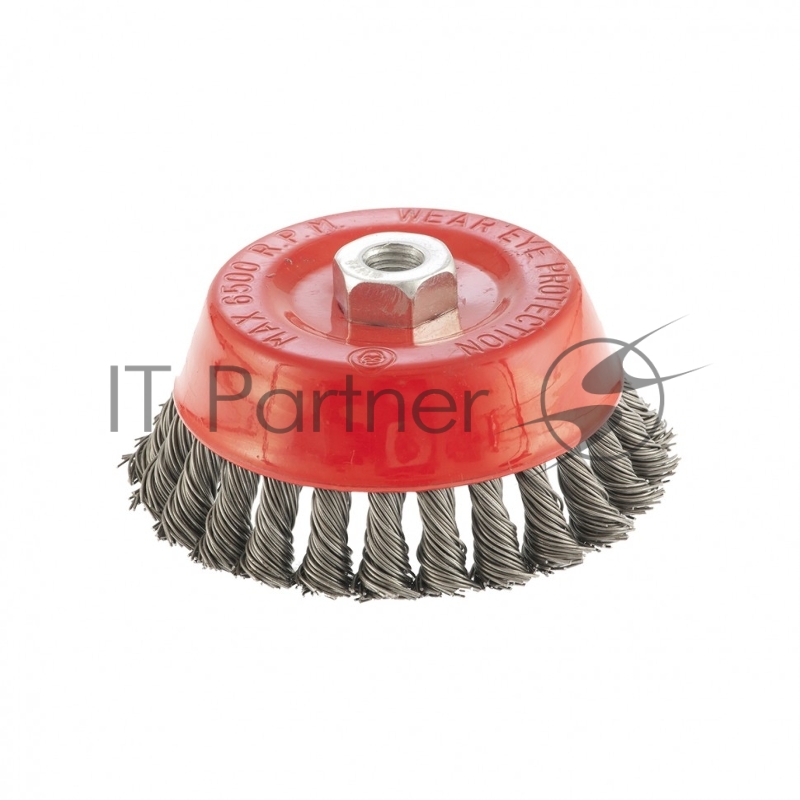 Щетка для УШМ, 125 мм, М14, Чашка, крученая проволока 0,8 мм// Matrix