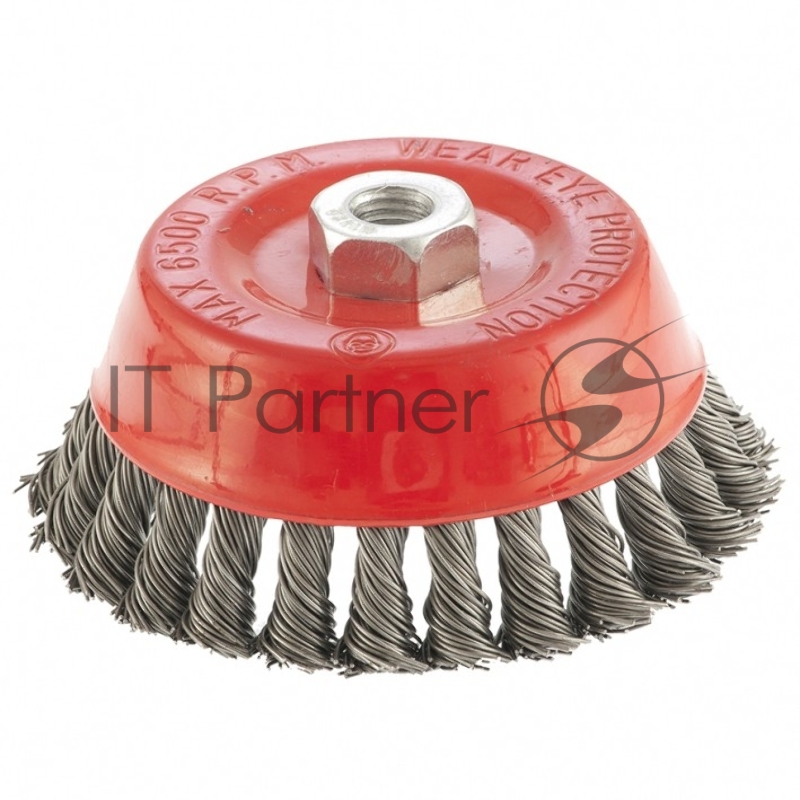 Щетка для УШМ, 125 мм, М14, Чашка, крученая проволока 0,8 мм// Matrix