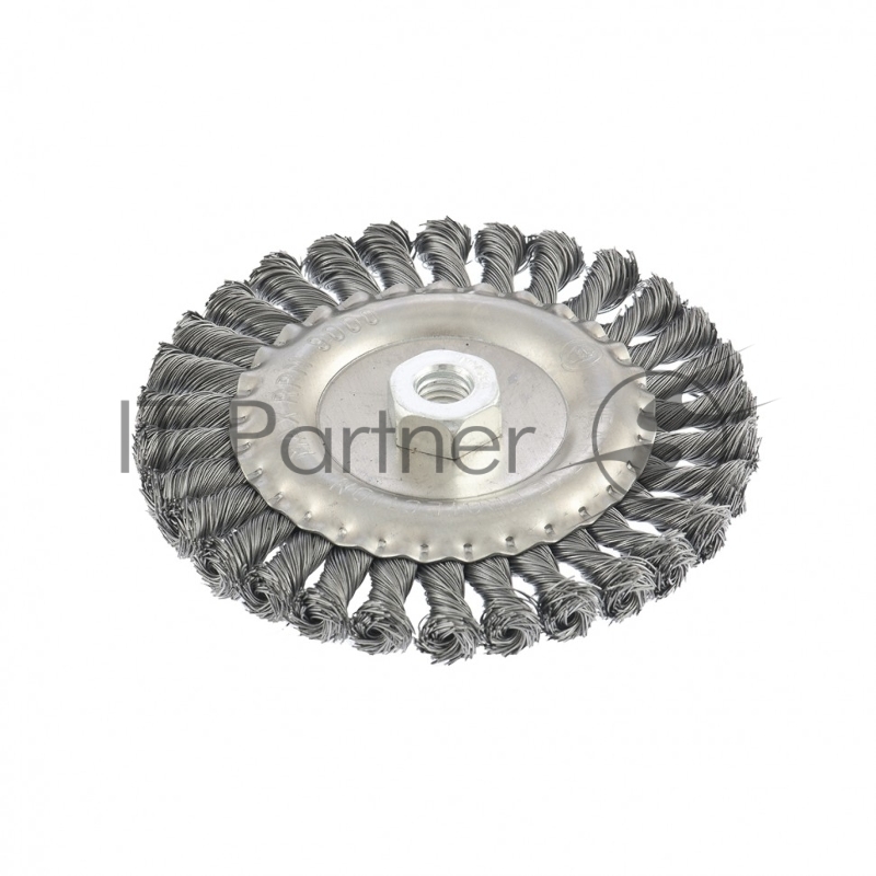 Щетка для УШМ, 150 мм, М14, Плоская, крученая проволока 0,5 мм// Matrix