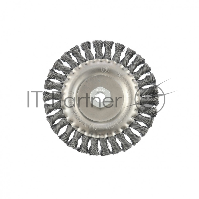 Щетка для УШМ, 150 мм, М14, Плоская, крученая проволока 0,5 мм// Matrix