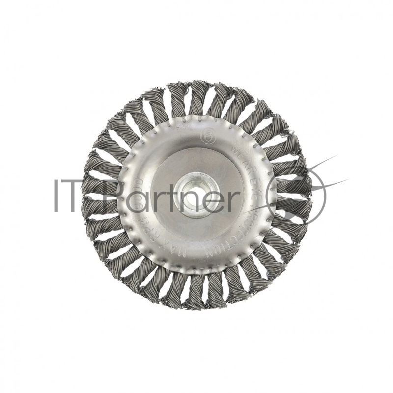 Щетка для УШМ, 150 мм, М14, Плоская, крученая проволока 0,8 мм// Matrix