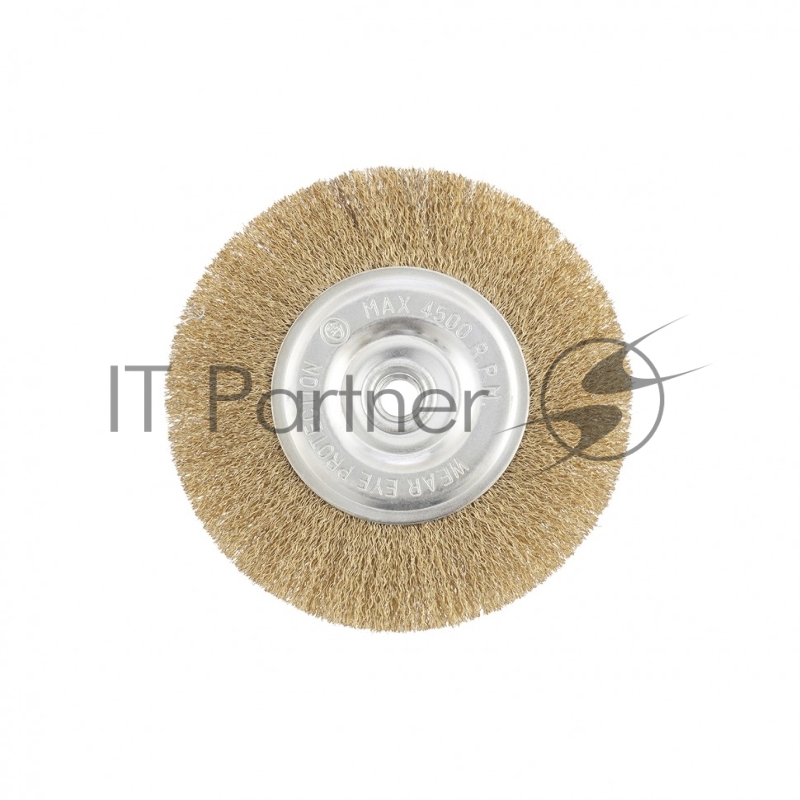 Щетка для УШМ, 150 мм, М14, плоская, латунированная витая проволока// Matrix