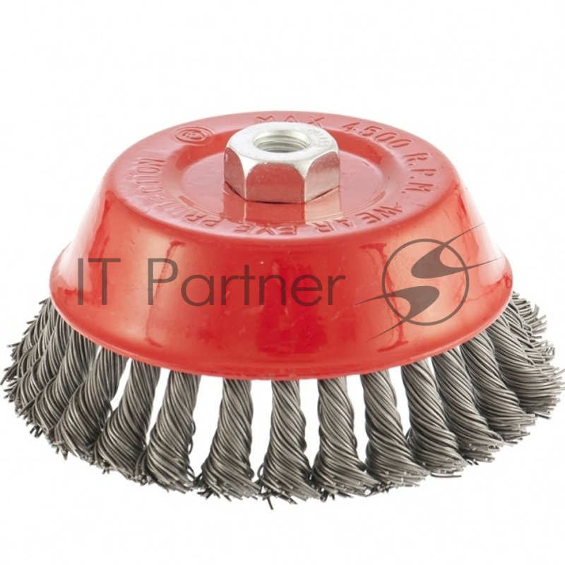 Щетка для УШМ, 150 мм, М14, Чашка, крученая проволока 0,8 мм// Matrix