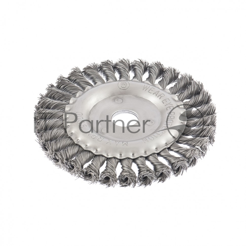 Щетка для УШМ, 150 мм, посадка 22,2 мм, Плоская, крученая проволока 0,5 мм// Matrix