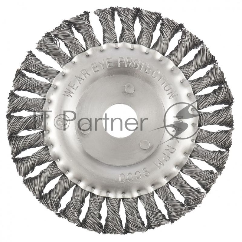 Щетка для УШМ, 150 мм, посадка 22,2 мм, Плоская, крученая проволока 0,5 мм// Matrix