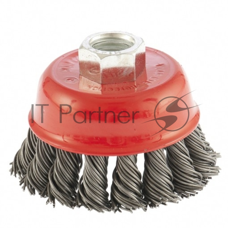 Щетка для УШМ, 65 мм, М14, Чашка, крученая проволока 0,8 мм// Matrix