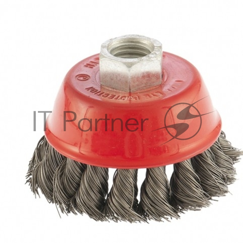 Щетка для УШМ, 75 мм, М14, Чашка, крученая проволока 0,35 мм// Matrix