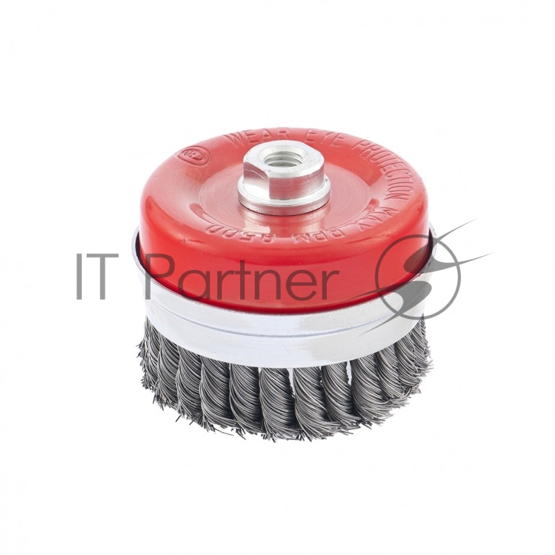 Щетка для УШМ Heavy Duty, 100 мм, М14, Чашка, крученая проволока 0,5 мм// Matrix