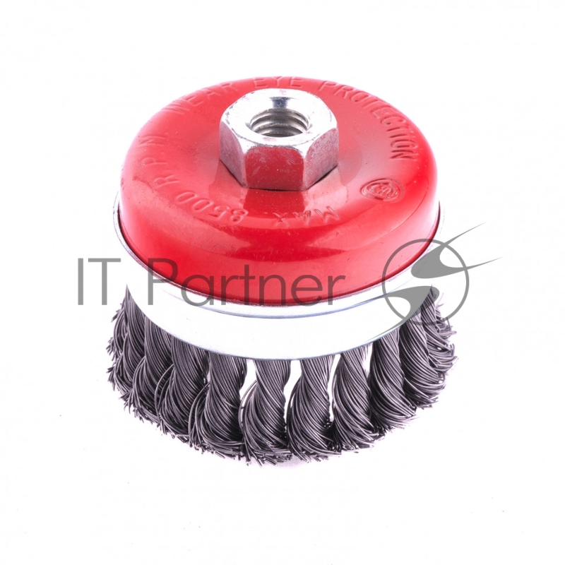 Щетка для УШМ Heavy Duty, 80 мм, М14, Чашка, крученая проволока 0,5 мм// Matrix