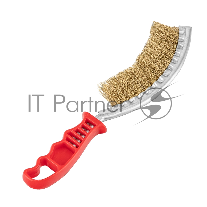 Щетка металлическая изогнутая, пластиковая ручка// Matrix