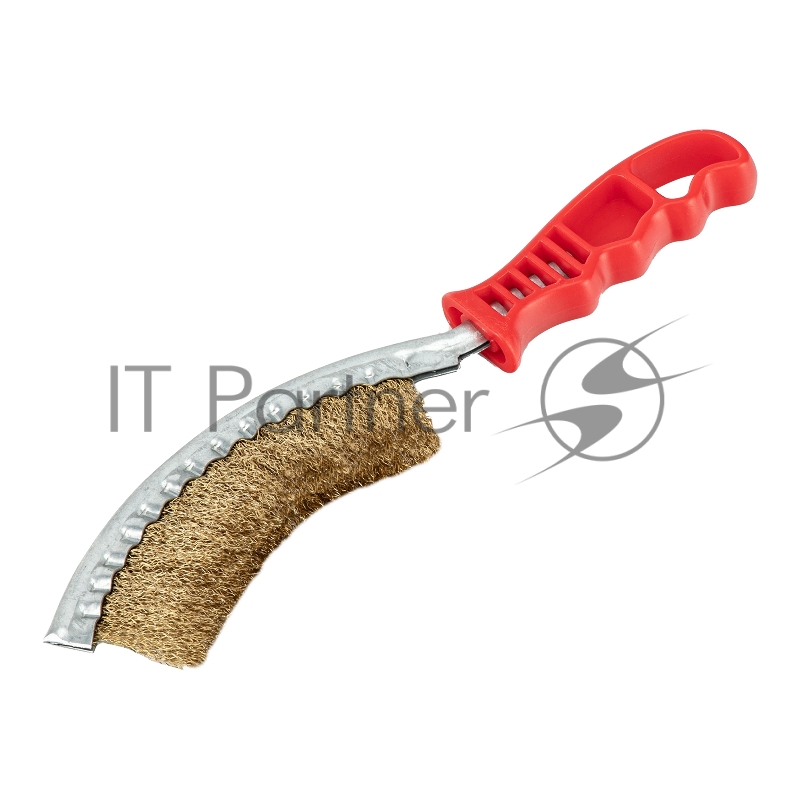 Щетка металлическая изогнутая, пластиковая ручка// Matrix