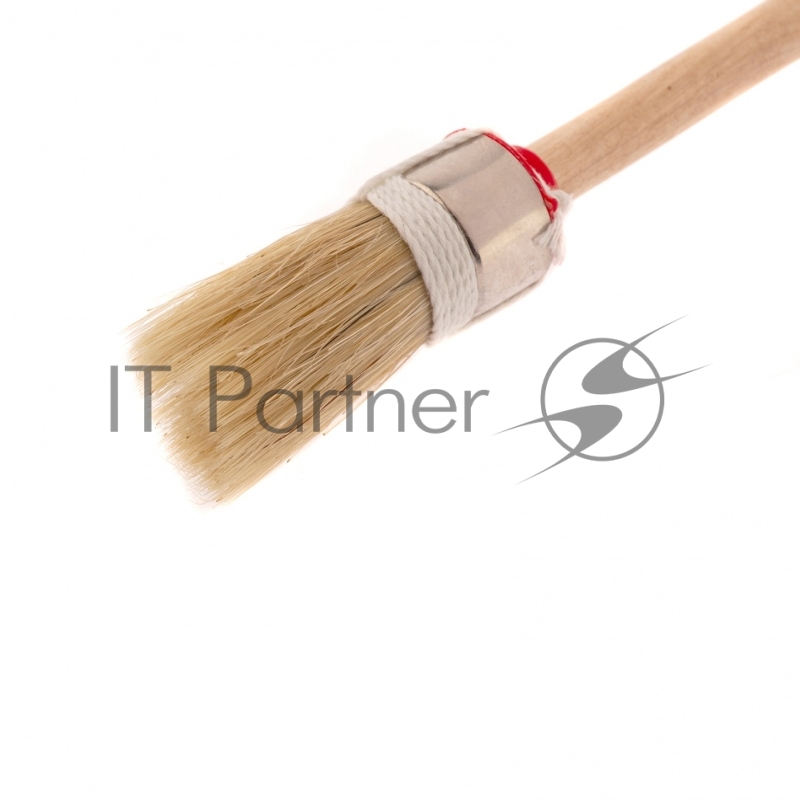 Кисть круглая Профи №2 (20 мм), натуральная щетина, деревянная ручка// MTX