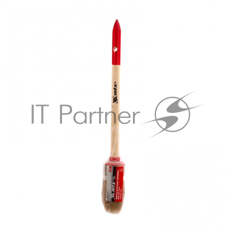 Кисть круглая Профи №4 (25 мм), натуральная щетина, деревянная ручка// MTX