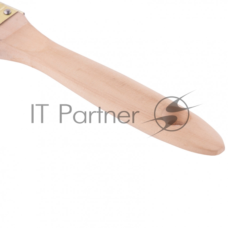 Кисть плоская 1, жесткая золотистая искусственная щетина, деревянная ручка// MTX