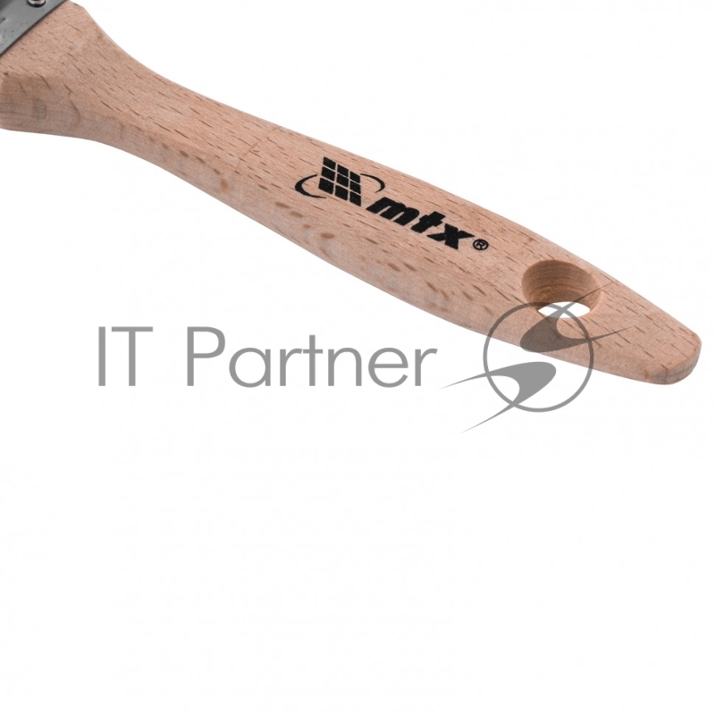 Кисть плоская 1, мягкая платиновая искусственная щетина, деревянная ручка// MTX