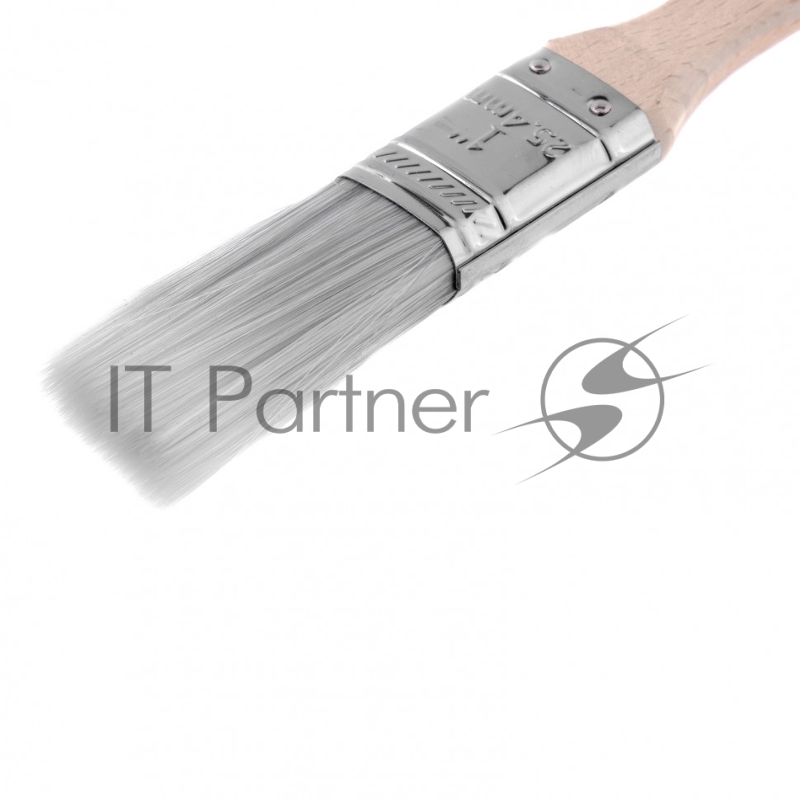 Кисть плоская 1, мягкая платиновая искусственная щетина, деревянная ручка// MTX