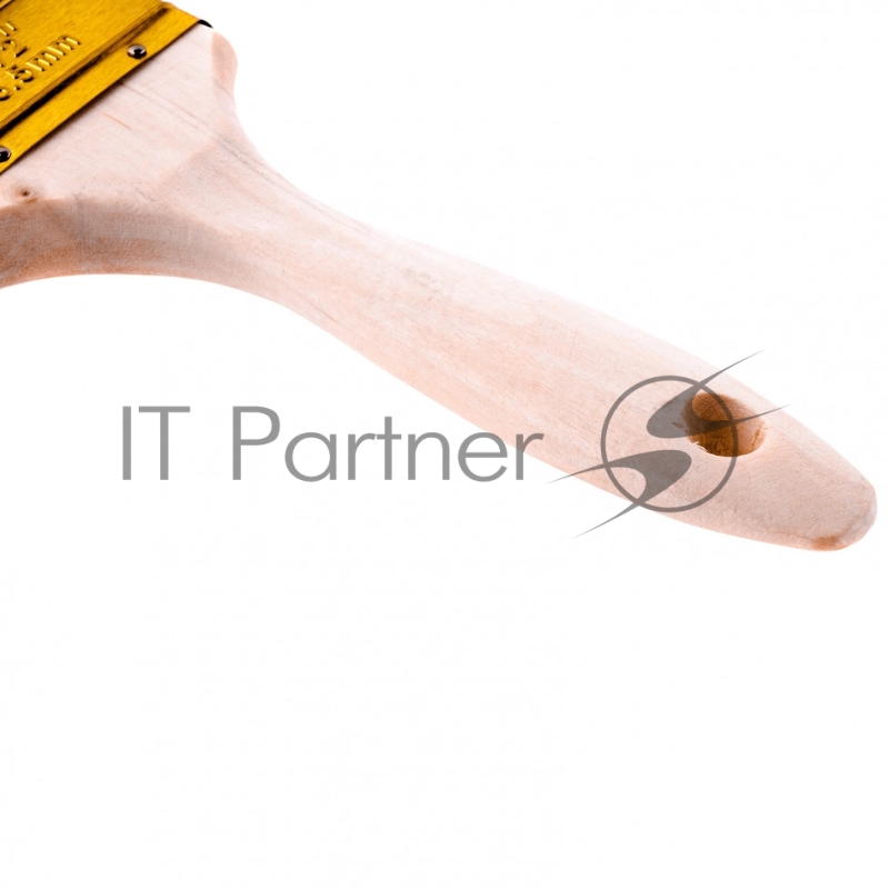 Кисть плоская 2.5, жесткая золотистая искусственная щетина, деревянная ручка// MTX