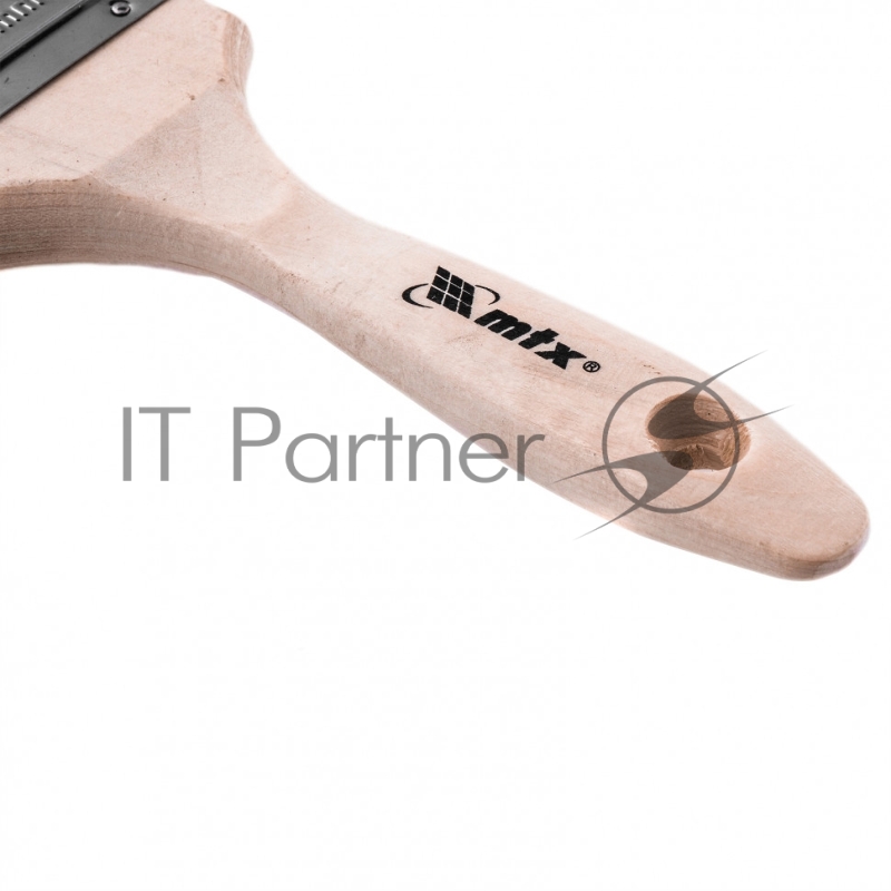 Кисть плоская 3, мягкая платиновая искусственная щетина, деревянная ручка// MTX