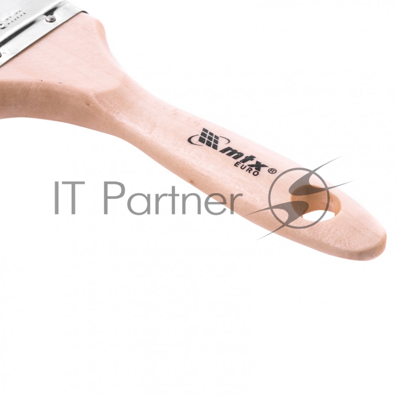 Кисть плоская Евро 1,5, натуральная щетина, деревянная ручка// MTX