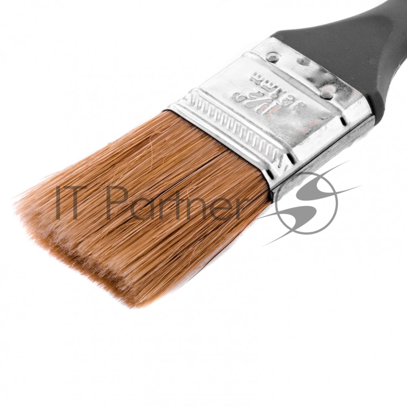 Кисть плоская Евро 1,5, натуральная щетина, пластмассовая ручка// MTX