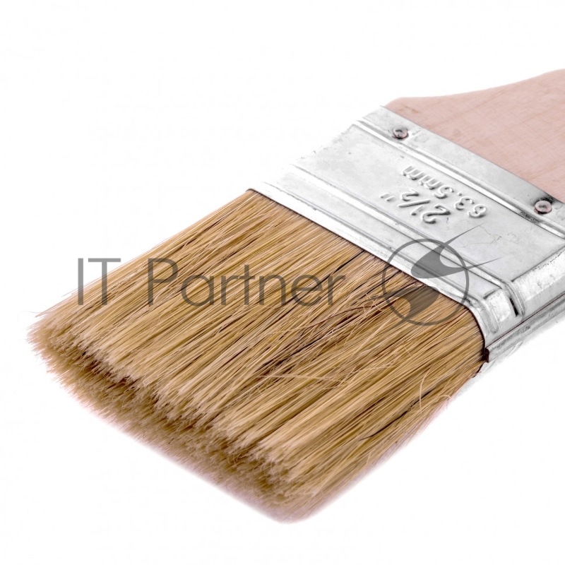 Кисть плоская Евро 2,5, натуральная щетина, деревянная ручка// MTX