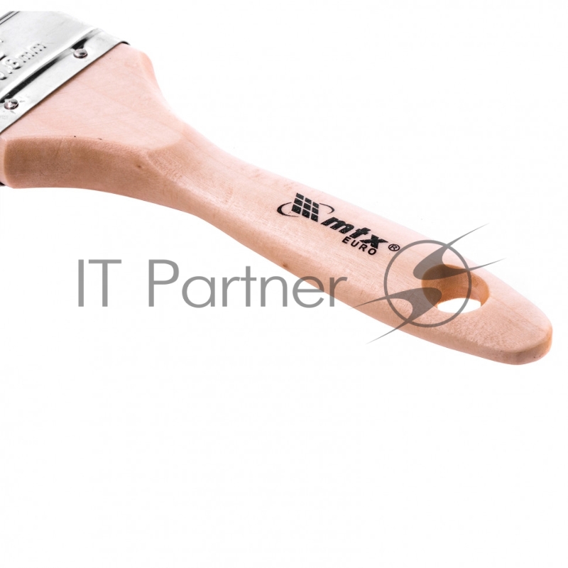 Кисть плоская Евро 2,5, натуральная щетина, деревянная ручка// MTX