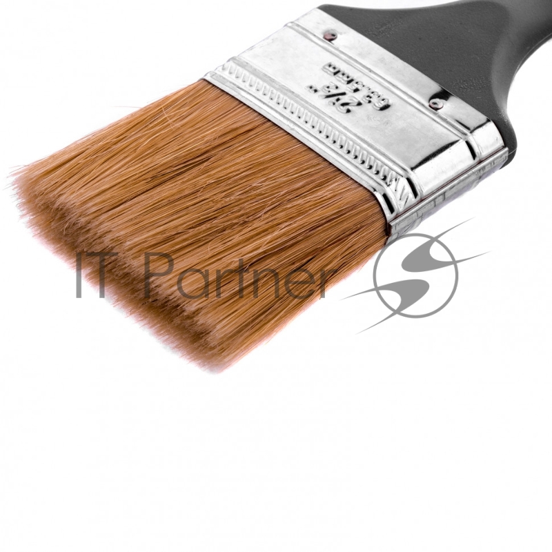 Кисть плоская Евро 2,5, натуральная щетина, пластмассовая ручка// MTX