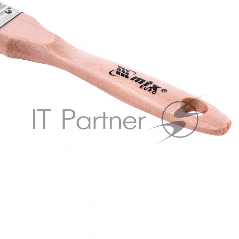 Кисть плоская Евро 3/4, натуральная щетина, деревянная ручка// MTX