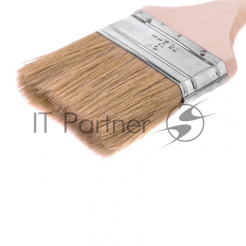 Кисть плоская Евро 3, натуральная щетина, деревянная ручка// MTX