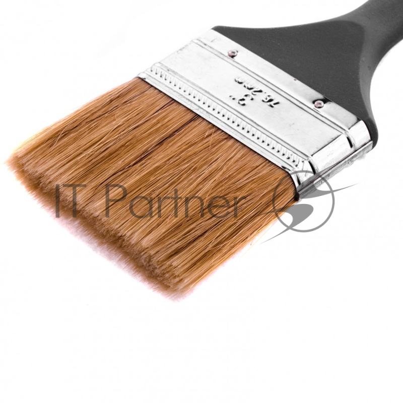 Кисть плоская Евро 3, натуральная щетина, пластмассовая ручка// MTX