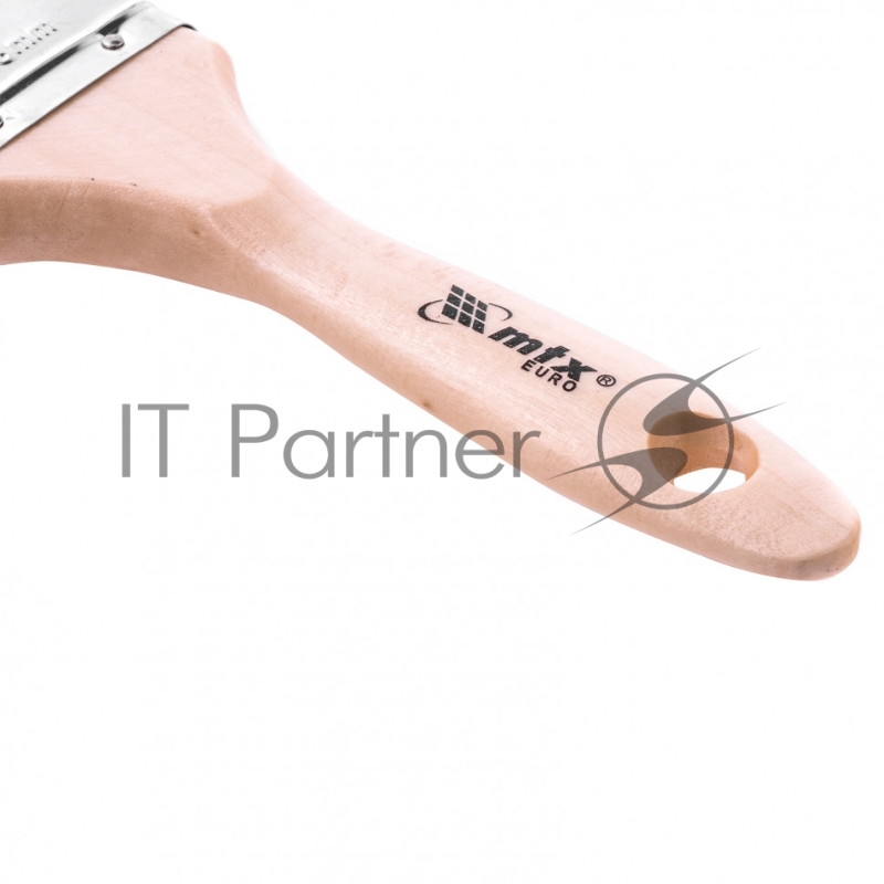 Кисть плоская Евро 4, натуральная щетина, деревянная ручка// MTX