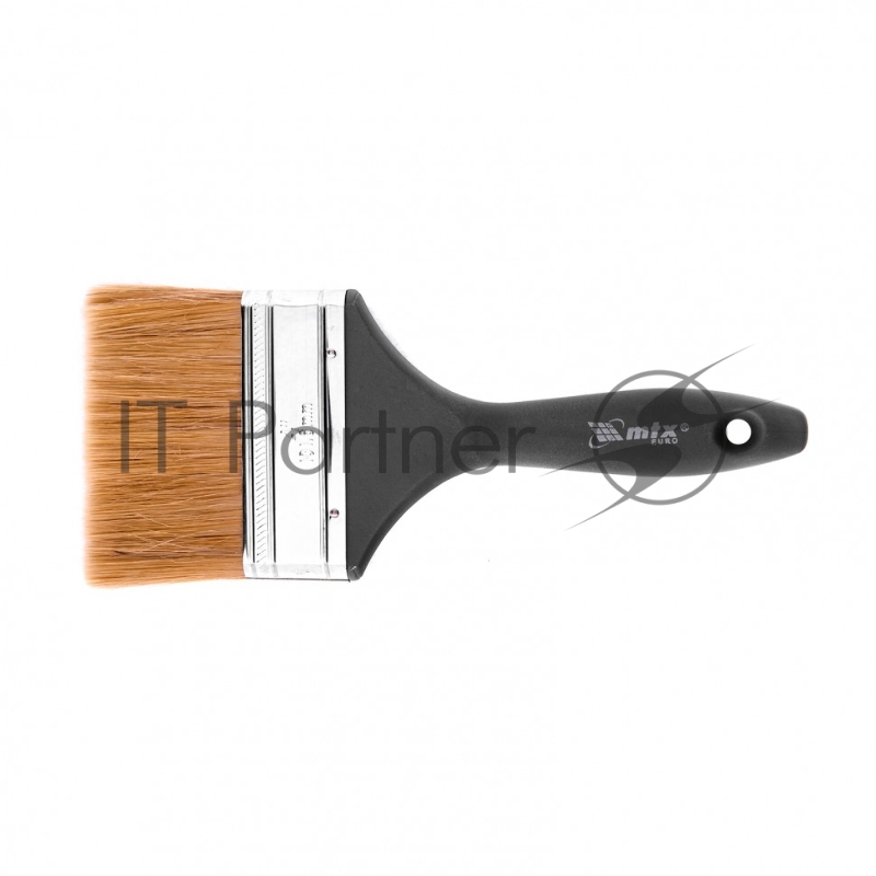 Кисть плоская Евро 4, натуральная щетина, пластмассовая ручка// MTX