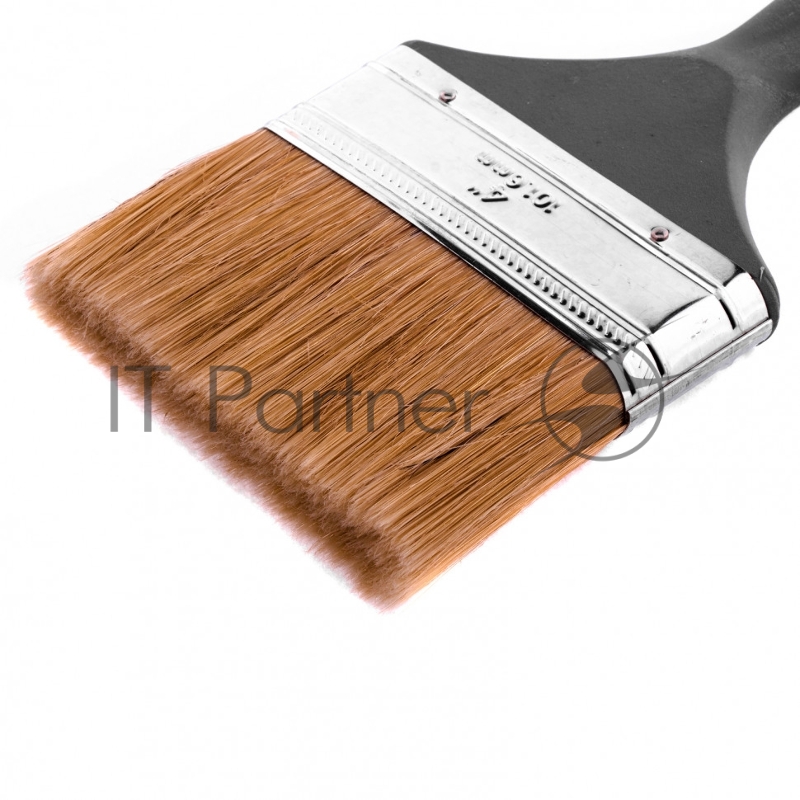 Кисть плоская Евро 4, натуральная щетина, пластмассовая ручка// MTX