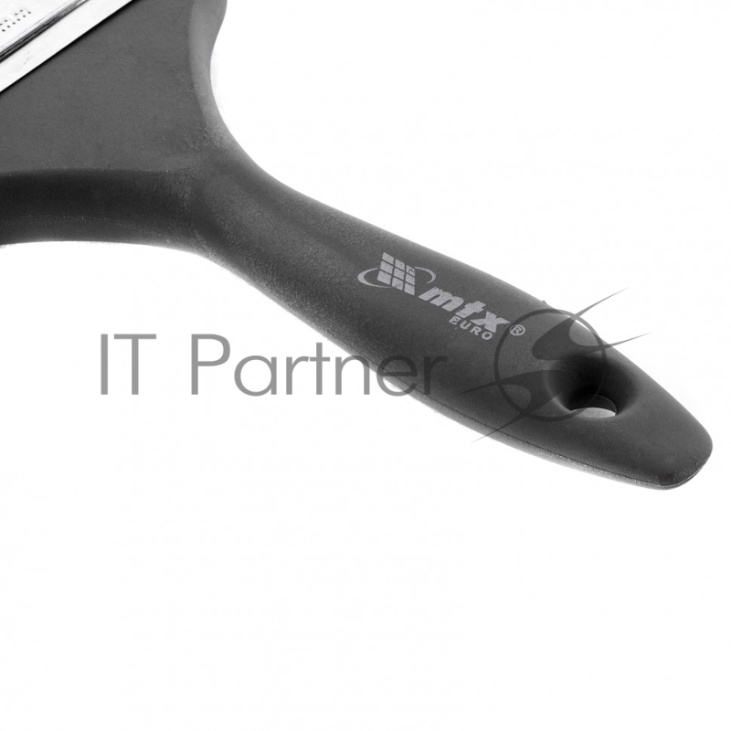 Кисть плоская Евро 4, натуральная щетина, пластмассовая ручка// MTX