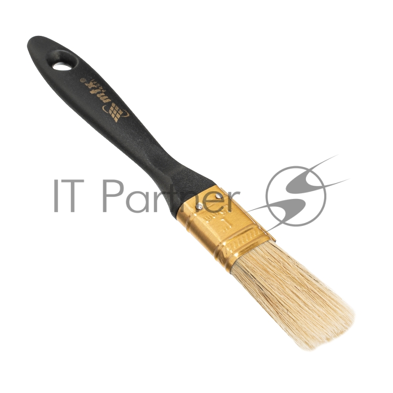 Кисть плоская Профи 1, натуральная щетина, пластмассовая ручка// MTX