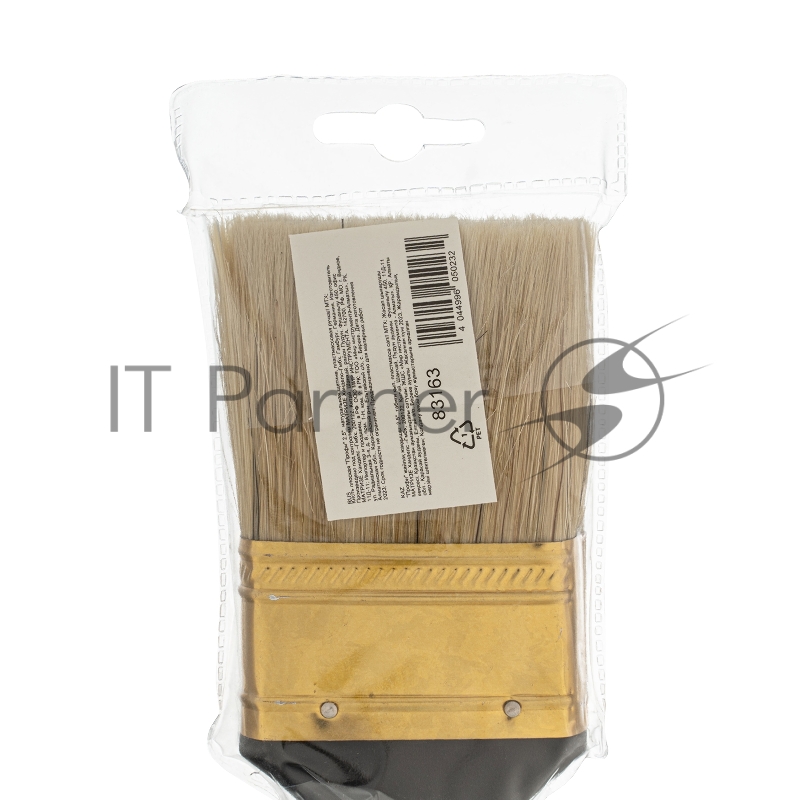 Кисть плоская Профи 2,5, натуральная щетина, пластмассовая ручка// MTX