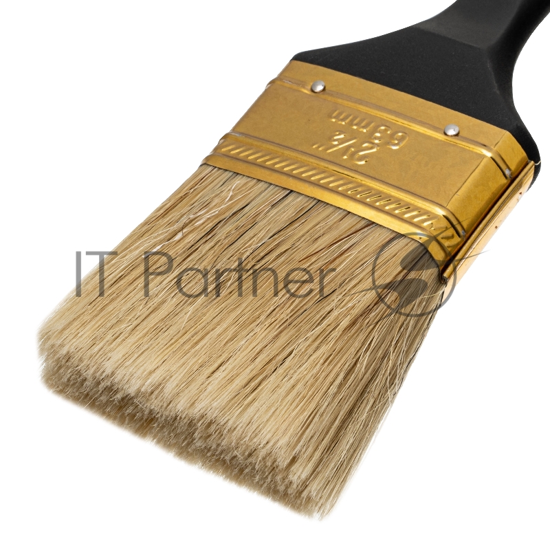 Кисть плоская Профи 2,5, натуральная щетина, пластмассовая ручка// MTX