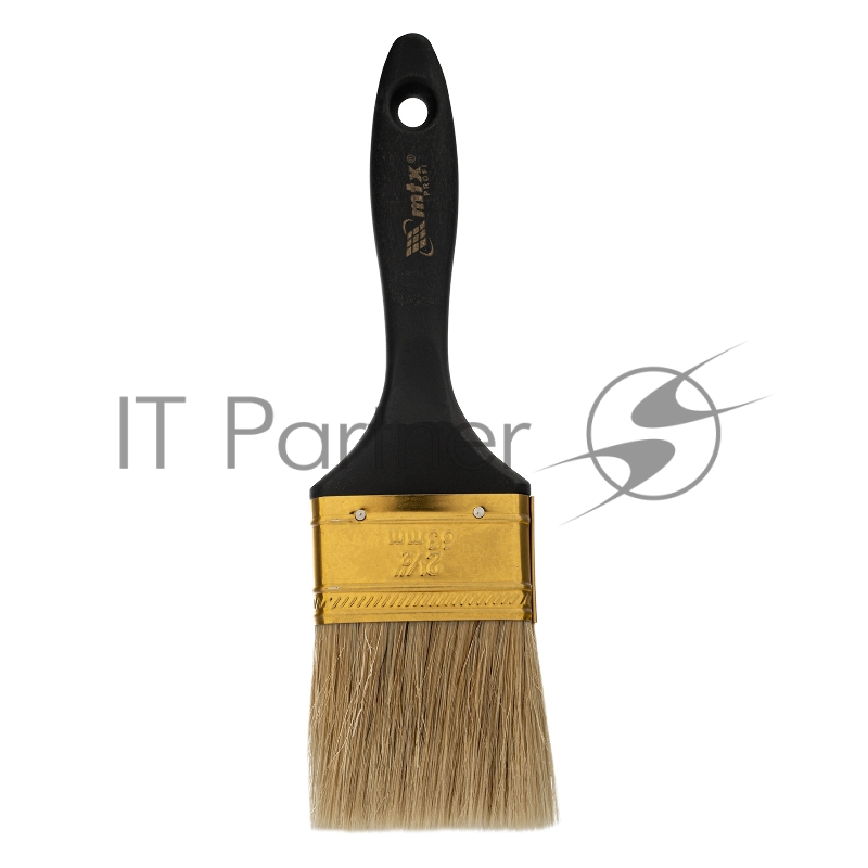 Кисть плоская Профи 2,5, натуральная щетина, пластмассовая ручка// MTX