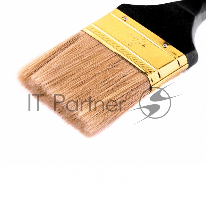 Кисть плоская Профи 3, натуральная щетина, деревянная ручка// MTX