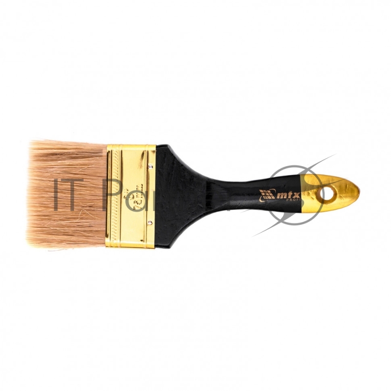 Кисть плоская Профи 3, натуральная щетина, деревянная ручка// MTX