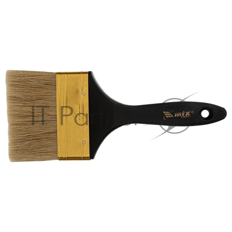 Кисть плоская Профи 4, натуральная щетина, пластмассовая ручка// MTX