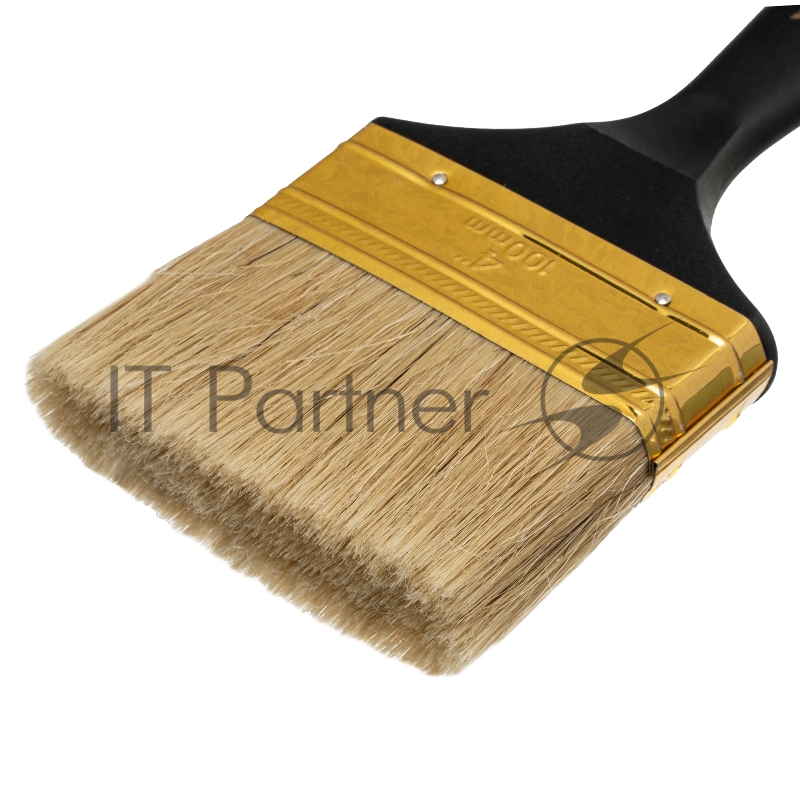 Кисть плоская Профи 4, натуральная щетина, пластмассовая ручка// MTX