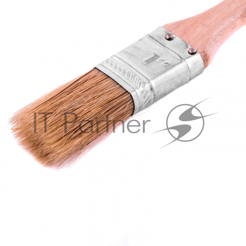 Кисть плоская Стандарт 1 (25 мм), натуральная щетина, деревянная ручка// MTX