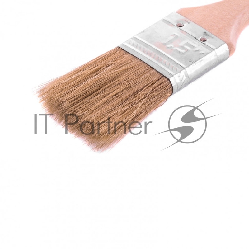 Кисть плоская Стандарт 1,5 (38 мм), натуральная щетина, деревянная ручка// MTX